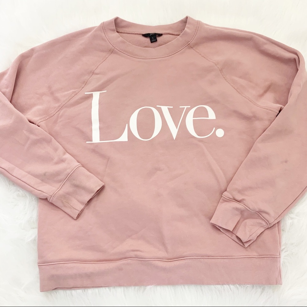 J. Crew | love sweatshirt mauve large